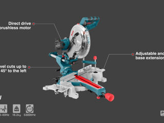 Торцовочная пила RONIX 5302 2000вт 255мм foto 13