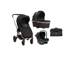 Cărucior 3-în-1 Kikka Boo Vicenza Premium, Negru