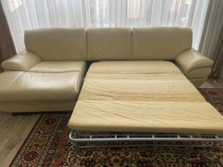 Colțar 3.10m / 2.00m piele naturala кожаная мягкая мебель очень хорошем состоянии  раскладыв foto 7