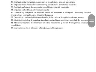 Lista subiectelor pentru examenul de licent Specialitatea 0411.1 Contabilitate foto 2