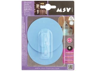 Крючки Самоклеющиеся Msv 2Шт Круг 8Cm, Св-Голуб, Пластик