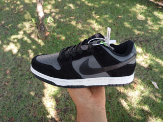 Nike air Dunk  black grey  sure negre  din piele natural foto 2