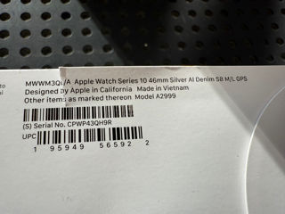 Apple Watch Series 10 46mm Silver Al Denim Sport Band M/L GPS Sigilat Original Garantie Apple foto 3