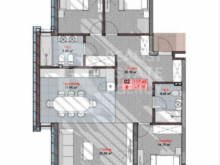 Apartament cu 3 camere, 117 m², Telecentru, Chișinău foto 3