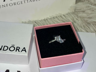 Pandora Double Heart Sparkling Ring