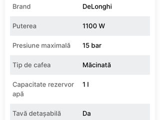 DeLonghi aparat de cafea. NOU foto 3
