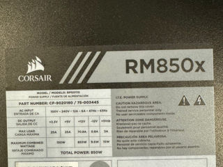 Corsair RM850x Gold Plated PSU - Блок питания - 2200 lei foto 2
