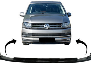 Prelungire Bara Fata Extensie Add-on compatibil cu VW Transporter T6 (2015-up) Negru Lucios губа