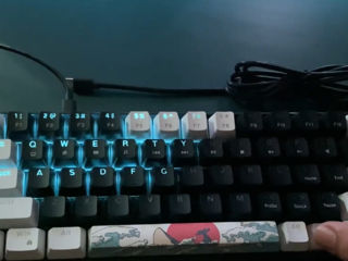 Tastatura de gaming cu led,ice blue 68 de taste foto 5