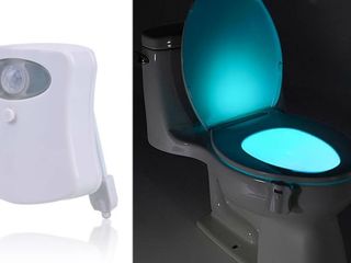 Подсветка для унитаза -туалета- LED-многоцветный с датчиком движения 8 цветов!