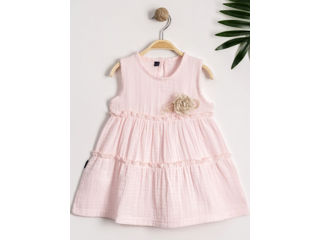 Rochie roz din muselină de bumbac, 3 ani - miniworld