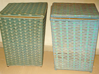 Плетёная корзина (тумба, ящик) для белья в ванную СССР