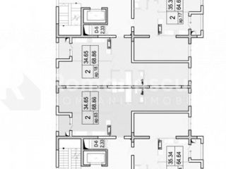 3-х комнатная квартира, 80 м², Центр, Гидигич, Кишинёв мун. фото 4