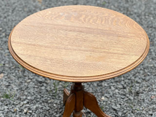 Деревянный круглый кофейный столик, журнальный столик