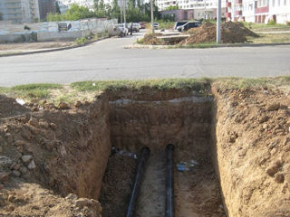 Проколы под дорогами (крот) для прокладки водопровода и канализации и т.д