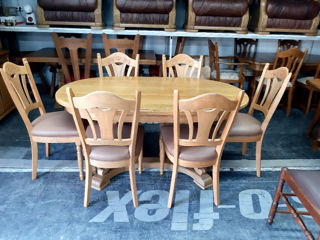 Стол деревянный + 6 стульев