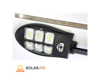 Lampă solară de stradă ovală cu senzor de mișcare 6 lentile LED foto 2