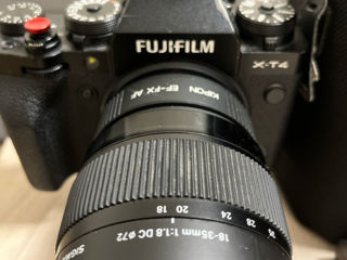 Fujifilm  x-t4 + sigma 18-35 1.8 + adaptor