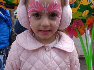 Pictez copii la diferite evenimente. Бодиарт на лице. Аквагрим. Face painting. Desene pe față. foto 2