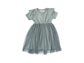 Rochie cu fusta din tulle pt fetite, 116/6-7 ani, verde - Rosy Blue