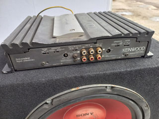 Subwoofer Sony + amplificator Kenwood foto 2