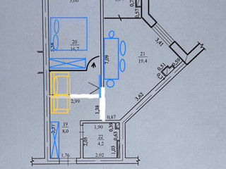 Apartament cu 1 cameră, 49 m², Centru, Chișinău foto 3