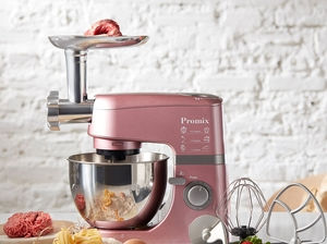 Cookplus promix ef802 настольный миксер 1000 вт kitchen chef, мясорубка и блендер для смузи, розовый