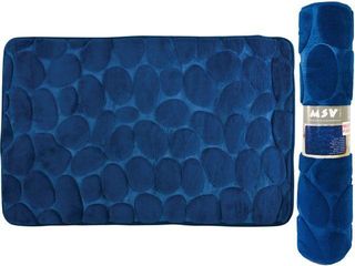 Коврик Для Ванной Комнаты 50X80Cm Msv Pebble Синий, Микрофиб