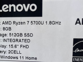 LENOVO IDEAPAD 3 15ALC6 RYZEN 7 5700U 8GB SSD 512GB Arctic grey foto 4