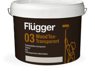 Flugger 03 Wood Tex Transparent,полуматовая прозрачная защита древесины,Flugger 05 Wood Tex Acryl кр