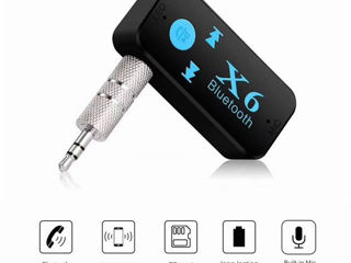 Aux Audio Adapter 3.5mm + Bluetooth X6 - Блютуз Адаптер + Музыка + Громкая связь в Автомобиль foto 5