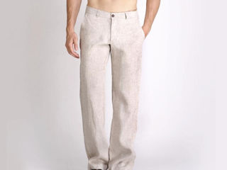 Льняные штаны (джинсы-брюки) foto 1