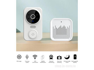 M8 Intercom Wireless Doorbell Camera Night Vision 1080P, Беспроводной видео домофон. foto 4