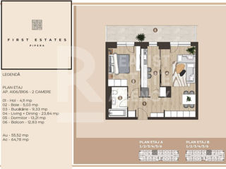 Vânzare, apartament, 2 camere, First Estates Pipera (Faza I) foto 10