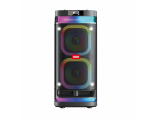 XO F58 Shine Dual 6-inch Woofer RGB Box Bluetooth 40W (cu telecomandă + microfon fără fir*1)