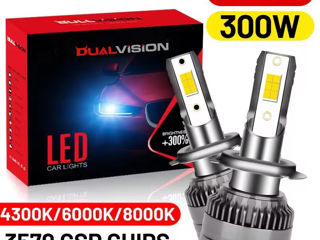 Bullvision H7 LED Canbus 30000LM 300W - 600 lei foto 3