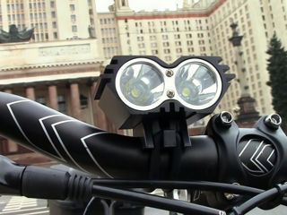 Фара велосипедная "Сова" 2*700lm cree XML-U2 Светодиод Cree XM-L2 (T6)без Элементов питания 18650 Св фото 4