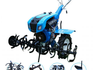 Motocultor 7 c.p. minsk electro emi105de, diesel+starter + set, livrarea gratuita in toata tara