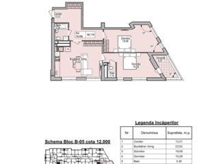 Apartament cu 2 camere, 81 m², Poșta Veche, Chișinău