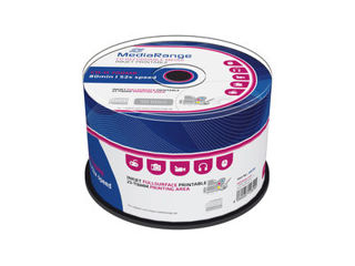 MediaRange CD-R 700MB, 80min 52x speed, inkjet fullsurface printable, Cake 50 foto 1