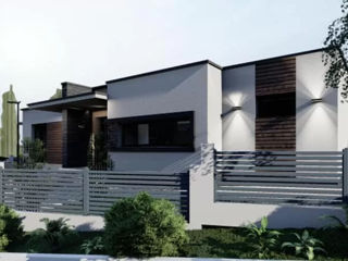 Casă de locuit individuală cu 1 nivel / parter / stil modern / 3D / proiecte / renovari / 152.5m2 foto 1