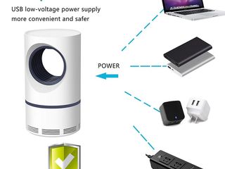 Безопасный Photocatalytic Комаров Убийца Лампа светодиодный свет нетоксичный УФ-ловушки насекомых. foto 10