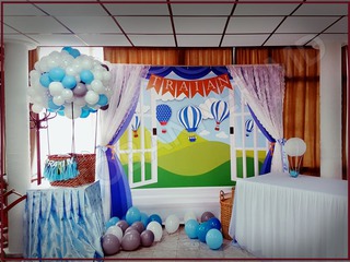 Decor panou, baloane, fotopanou, fotozona, decoratiuni pentru cumatrie, zi de nastere, botez foto 2
