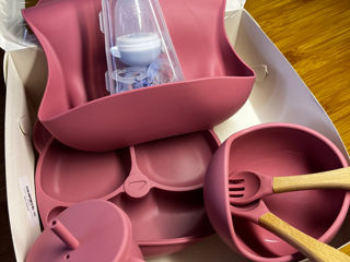 Набор детской силиконовый посуды в подарочной упаковке