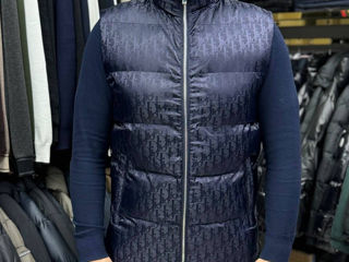 Vestă Dior Oblique Navy Blue Puffer Vest foto 4