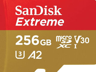 SanDisk Extreme microSDXC cu adaptor - capacitate de 256GB!/SanDisk Extreme microSDXC с адаптером –