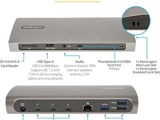 Универсальная док станция StarTech.com Thunderbolt 4 Dock для ноутбука foto 2