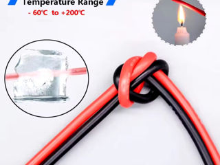 Cablu кабель pentru acumulator,solar,muzica 600V 10AWG 6mm 200°C foto 2