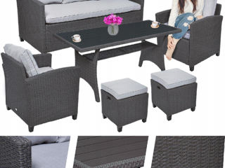 Set mobilier de gradina MILANO (gri) / Achitare 6-12 rate / Livrare foto 2