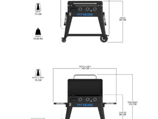 Gratar pe gaz Ultimate Plancha 3 arzătoare, Pit Boss BBQ foto 5